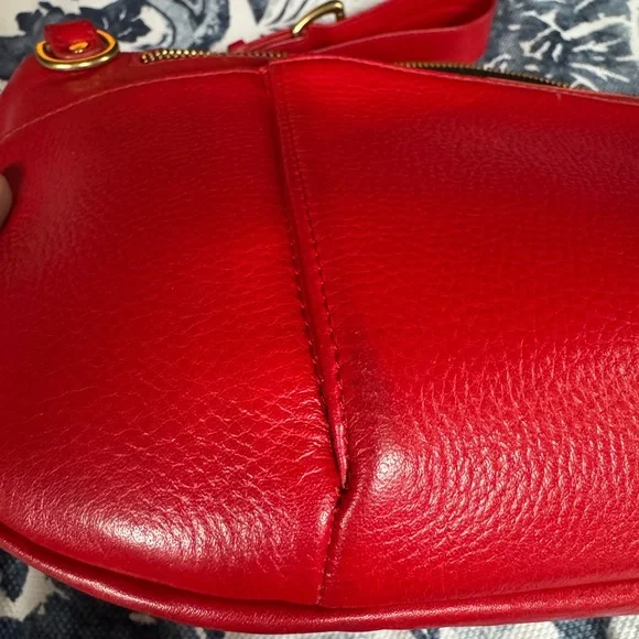 TAH Commuter Bag w/ detachable strap. Red Leather. - Picture 5 of 10